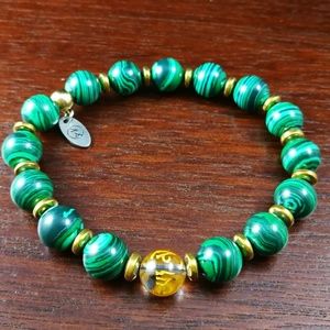 Handmade: men's stretch gemstone bracelet